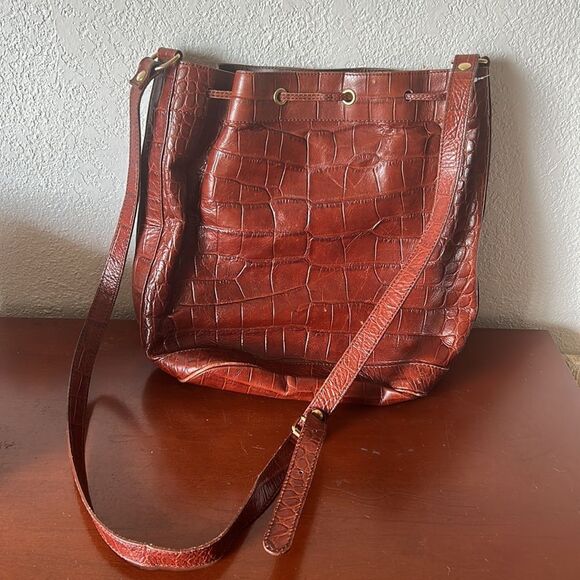 Mateus Genuine brown leather cross bag - Picture 1 of 8